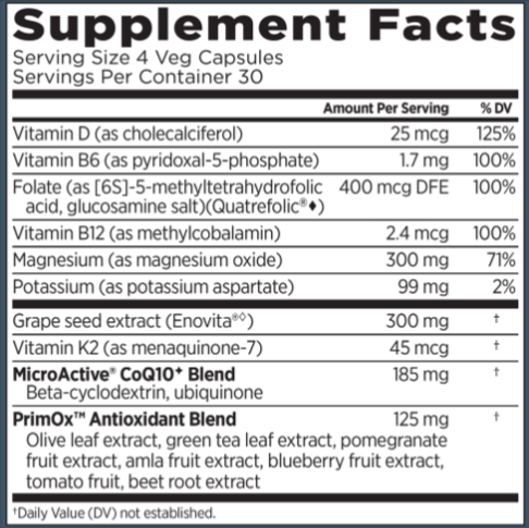 CardioRelax AO Complete Supplement Facts