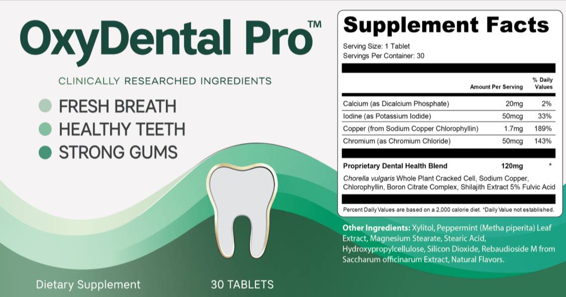 Oxydental Pro Supplement Facts
