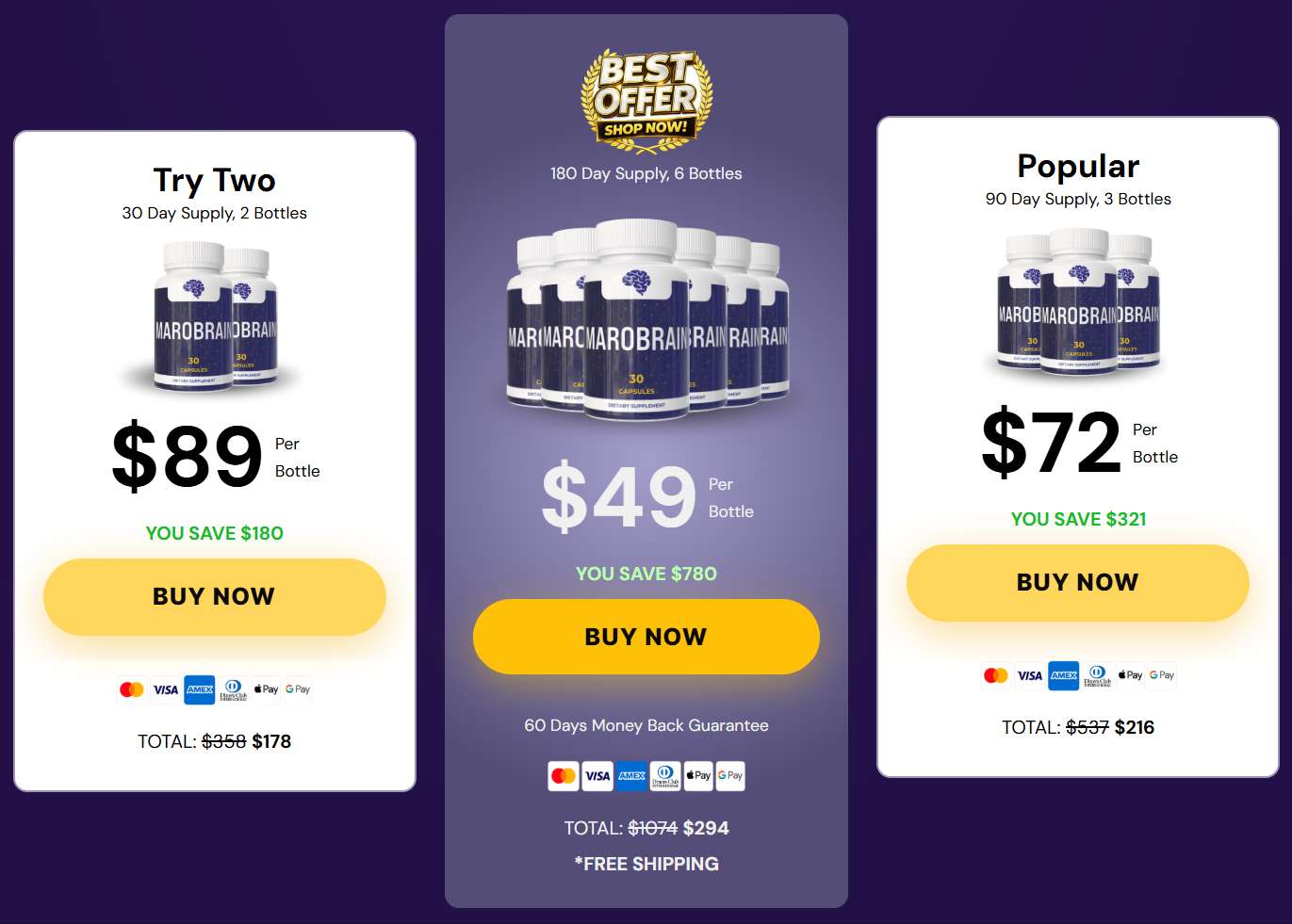 MaroBrain Pricing