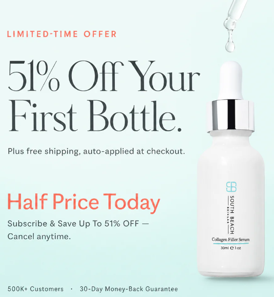 South Beach Collagen Filler Serum price