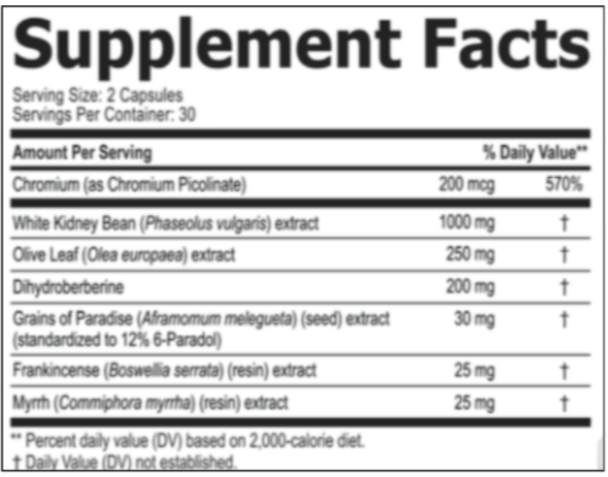 TriBlock7 Supplement Facts