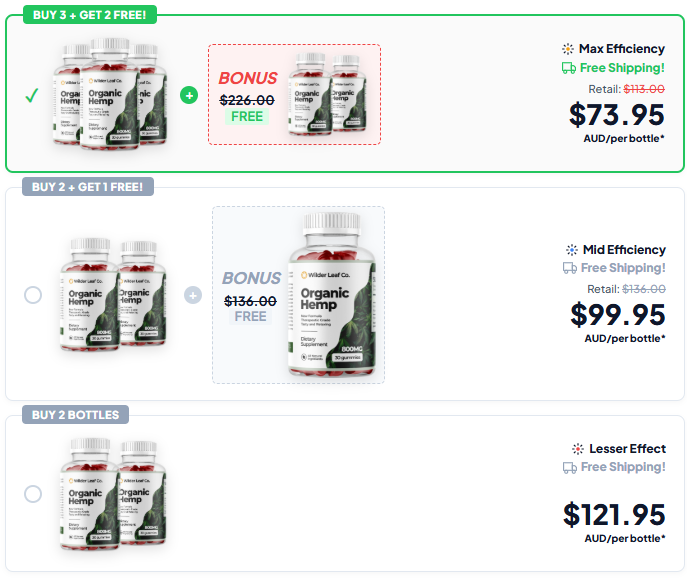 Wilder Leaf Gummies Australia price